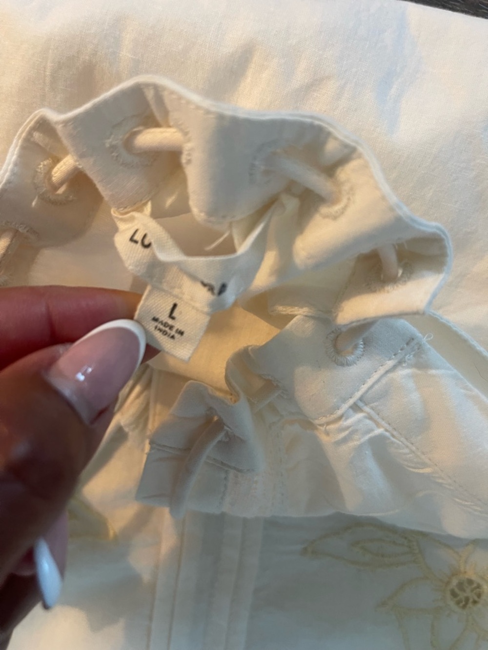 Lucky Brand Festival Embroidered Shift Mini Dress size L - Picture 6 of 11